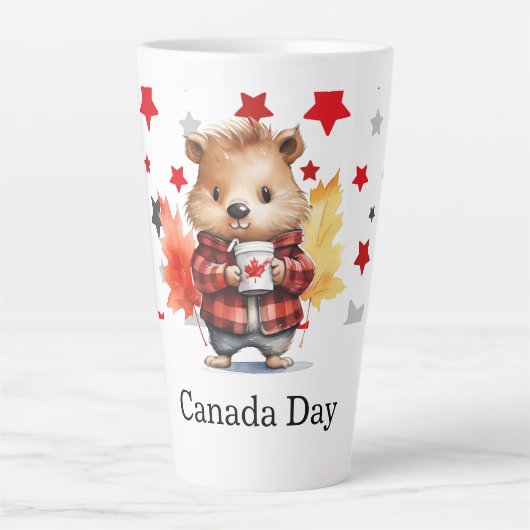 Het thema van Canada Day Latte Mok (Voorkant)