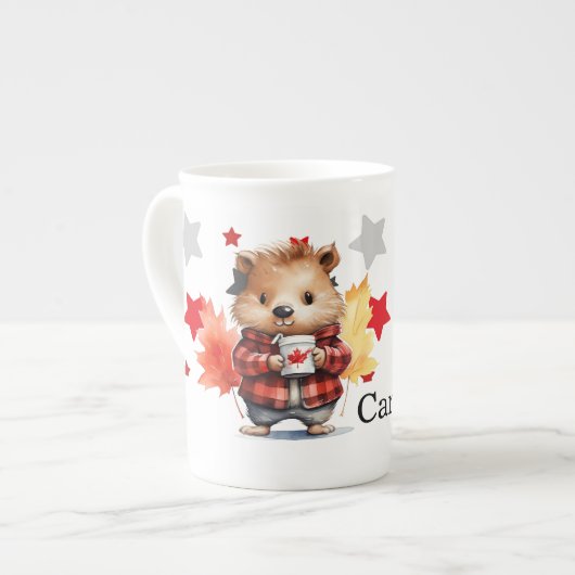 Het thema van Canada Day Porselein Kop (Links)