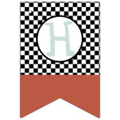 Het thema van de auto van de terugtocht die omhoog vlaggetjes (Tweede vlag)