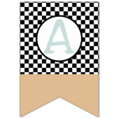 Het thema van de auto van de terugtocht die omhoog vlaggetjes (Derde vlag)