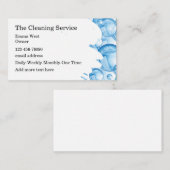 Het thema van de bellen van de reinigingsdienst visitekaartje (Voorkant / Achterkant)