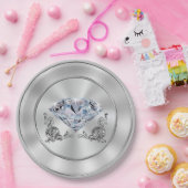 Het thema van de Borden Diamond Papieren Bordje (Feest)