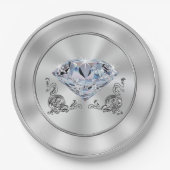 Het thema van de Borden Diamond Papieren Bordje (Voorkant)