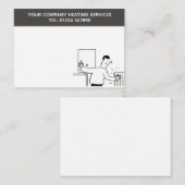 Het Thema van de Cartoon van de Diensten van de ve Notitiekaartje (Voorkant / Achterkant)