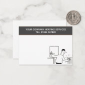 Het Thema van de Cartoon van de Diensten van de ve Notitiekaartje (Voorkant / Achterkant in situ)