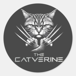 Het thema van de catverine Halloween Ronde Sticker