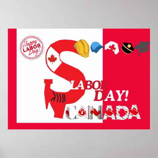 Het thema van de Dag van de Arbeid Canada Poster (Voorkant)