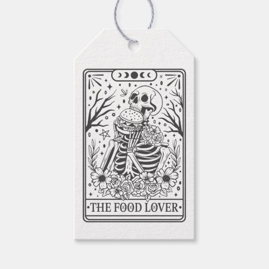 Het thema van de Food Lover Tarot Cadeaulabel (Voorkant)
