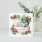 Het thema van de Gevist Kerstman Feestdagenkaart (Staand voorkant)