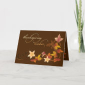 Het Thema van de Herfst van de Bladeren van de Feestdagen Kaart (Voorkant)