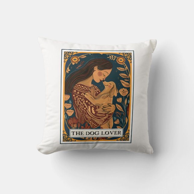 Het thema van de Hondenliefhebber Tarot Kussen (Voorkant)