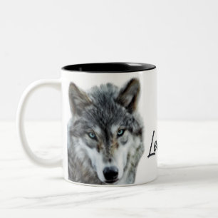 Het thema van de Pack Wolf Woodland Tweekleurige Koffiemok
