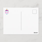 Het thema van de uitnodiging van het meisje op de  (Achterkant)