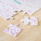 Het thema van de uitnodiging van het meisje op de legpuzzel (Zijkant)