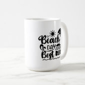 Het thema van de zomervakantie koffiemok (Voorkant rechts)