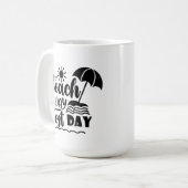 Het thema van de zomervakantie koffiemok (Voorkant links)