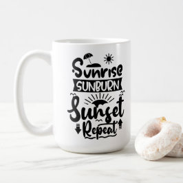 Het thema van de zomervakantie koffiemok