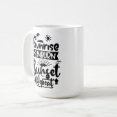 Het thema van de zomervakantie koffiemok (Voorkant links)