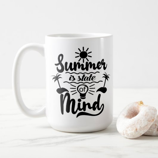 Het thema van de zomervakantie koffiemok (Met donut)