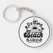 Het thema van de zomervakantie sleutelhanger (Voorkant)