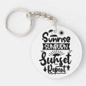 Het thema van de zomervakantie sleutelhanger (Voorkant)