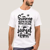 Het thema van de zomervakantie t-shirt (Voorkant)
