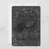 Het Thema van het Basketbal van de Uitnodiging van (Voorkant)