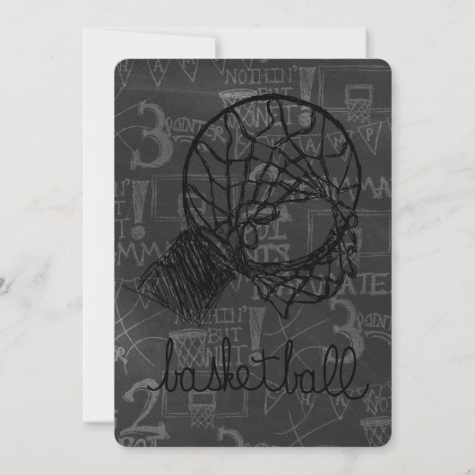 Het Thema van het Basketbal van de Uitnodiging van (Voorkant)