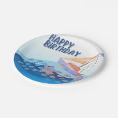 Het thema van het Happy Birthday zee Papieren Bordje (Gekanteld)
