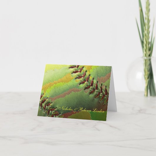 Het Thema van het Huwelijk van de Sporten van het Bedankkaart (Voorkant)