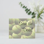 Het thema van het Sportweddenschap van de softbal  Aankondigingskaart (Staand voorkant)