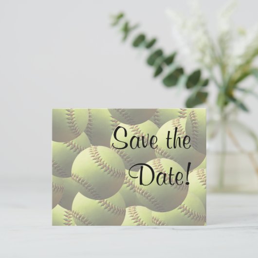 Het thema van het Sportweddenschap van de softbal  Aankondigingskaart (Staand voorkant)