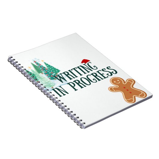 Het thema van Kerstmis Schrijven in Progress Notit Notitieboek (Rechterzijde)