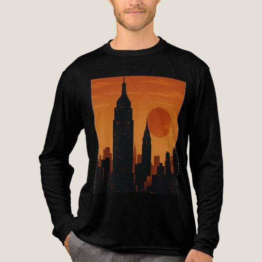 Het thema van New York Tri-Blend Shirt (Voorkant volledig)