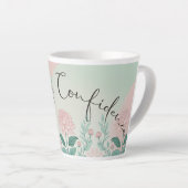 Het thema vertrouwen cultiveren latte mok (Rechterhoek)