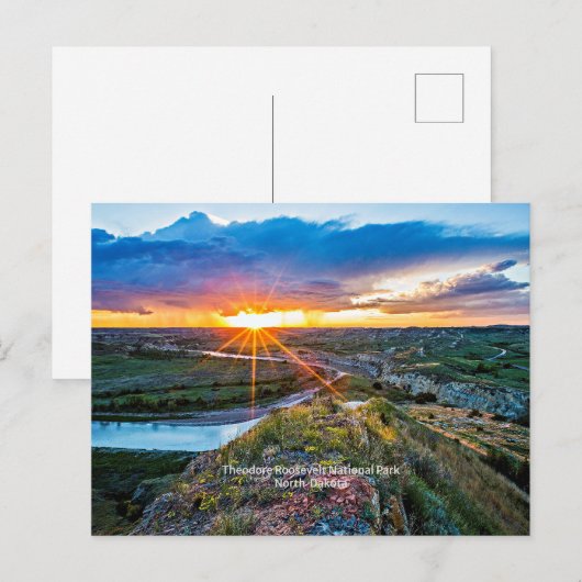 Het Theodore Roosevelt Park in North Dakota Briefkaart (Voorkant / Achterkant)