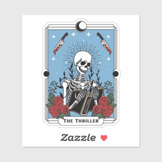 Het Thriller Boek, Kindle, Waterfles Sticker (Vel)