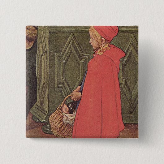 Het thuisbrengen van de winkels vierkante button 5,1 cm (Voorkant)