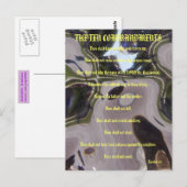 Het Tien Geboden Bruin Glass Briefkaart (Voorkant / Achterkant)