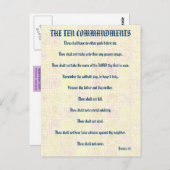 Het Tien Geboden Gele Twists Briefkaart (Voorkant / Achterkant)