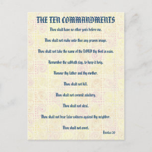 Het Tien Geboden Gele Twists Briefkaart