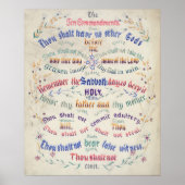 Het Tien Geboden poster/de druk Poster (Voorkant)