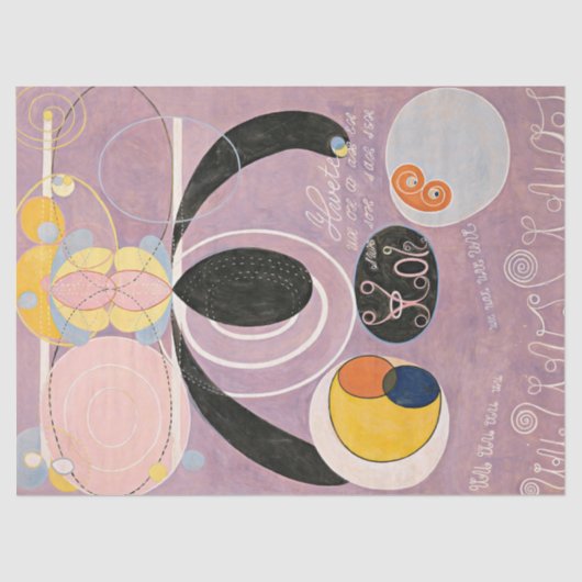 Het Tien Groste nr. 6 van Hilma Klint Tissuepapier (Voorkant)