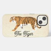Het Tiger Color Block iPhone Hoesje (Achterkant horizontaal)