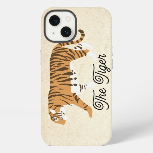 Het Tiger Color Block iPhone Hoesje (Achterkant)