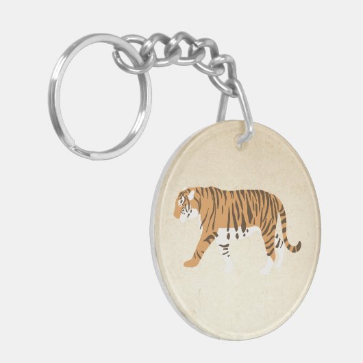 Het Tiger Color Block Sleutelhanger (Voorkant Links)