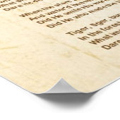 HET TIGER-gedicht van William Blake Poster (Hoek)