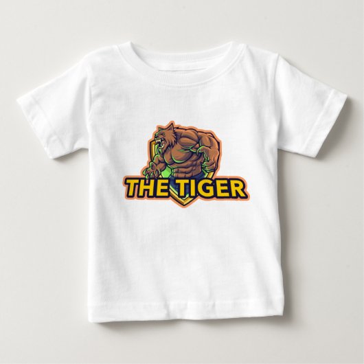 Het Tiger Warrior Beast Gaming Mascotte Logo (Voorkant)