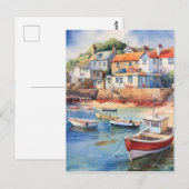 Het tij is in de haven briefkaart (Voorkant / Achterkant)