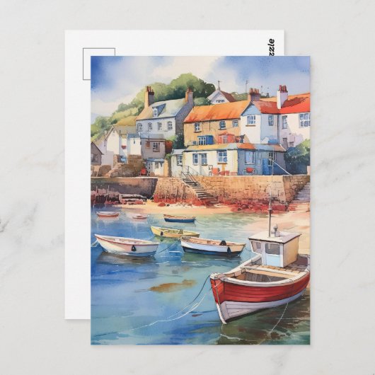 Het tij is in de haven briefkaart (Voorkant / Achterkant)